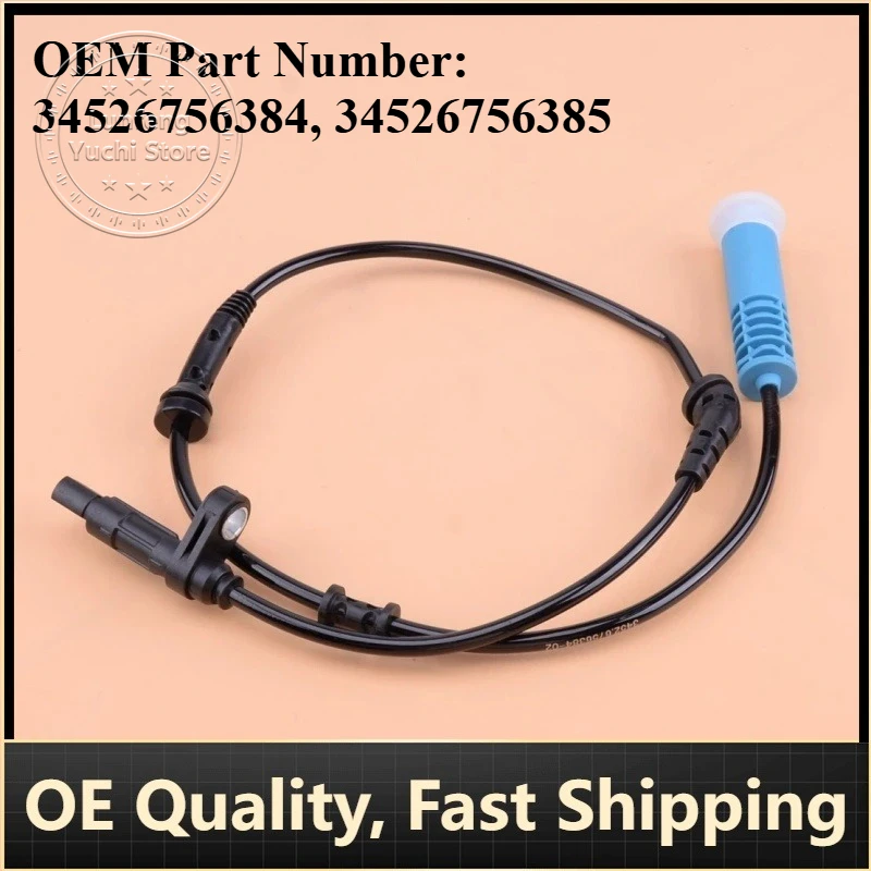 P/N: 34526756384, 34526756385 - 1PC ABS Wheel Speed Sensor for MINI (R50, R52, R53) (Fits Front, Rear, Left & Right Wheels)