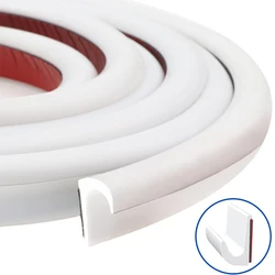 J Shape Rain Water Drain Rail with Adhesive Backed Water Diverter Strip for Vehicle Truck RV Boat Car Van House Door