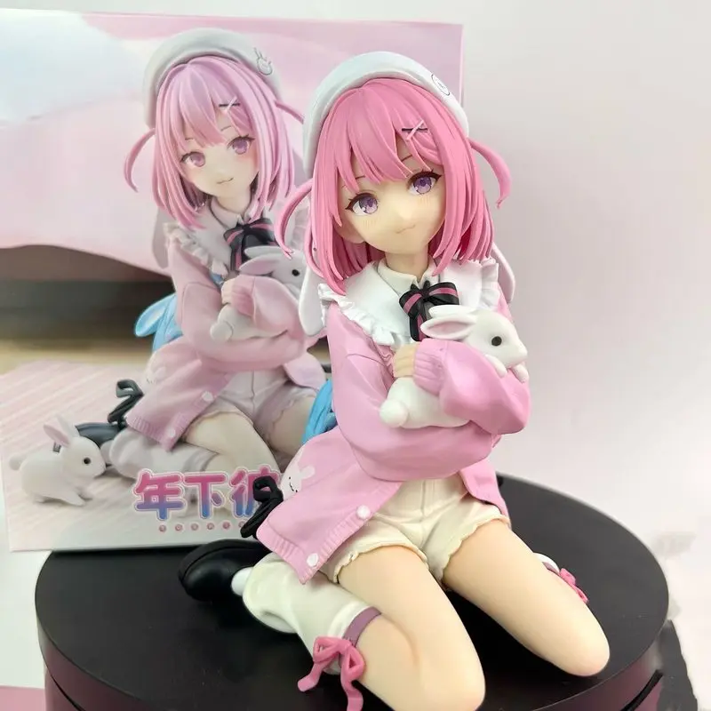 

Gw Exquisite Anime Pink Haired Young Girl Figure Rabbit Themed Collectible Desktop Decoration Cute Model For Anime Collectors
