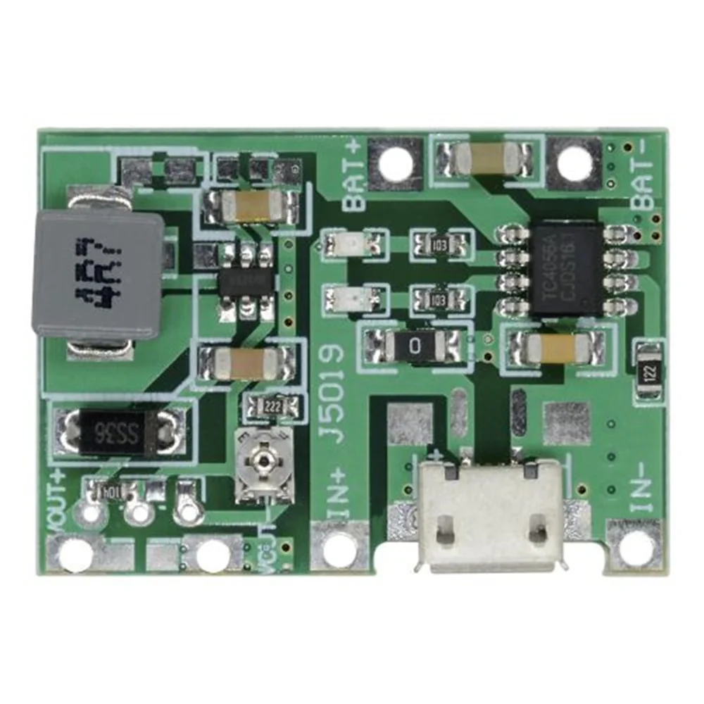 3.7V 9V 5V 2A Adjustable Step Up Module 18650 Lithium Battery Charging Discharge Integrated Module Charger Accessories