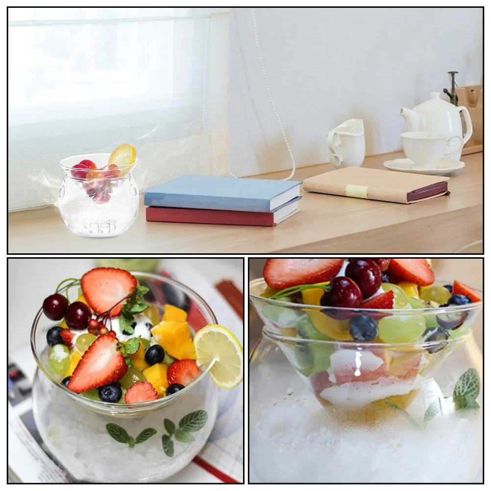 

Glass Fruit Salad Bowl Transparent Food Storage Bowl Clear Glass Tableware for Family Gatherings Weddings Parties