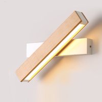 Modern Nordic Bedroom Wall Lamp Iron Base Wood Body Rotatable Hotel Bedside Night Sconce Light LED Home Decor Reading Wall Light