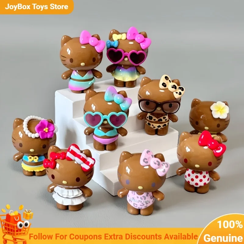 Genuine Hello Kitty Swimsuit Party Series Mini Bean Blind Bag Mini Figurines Car Desktop Ornaments Surprise Collectible Gift Toy view 2