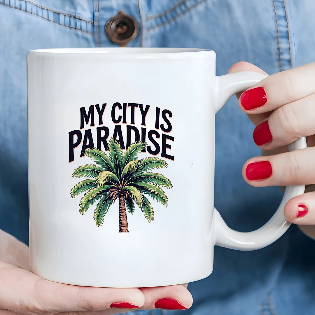

11oz Mug + City Paradise Palm Cup + Kids Multi-functional Cup - Essential Christmas Office Gift