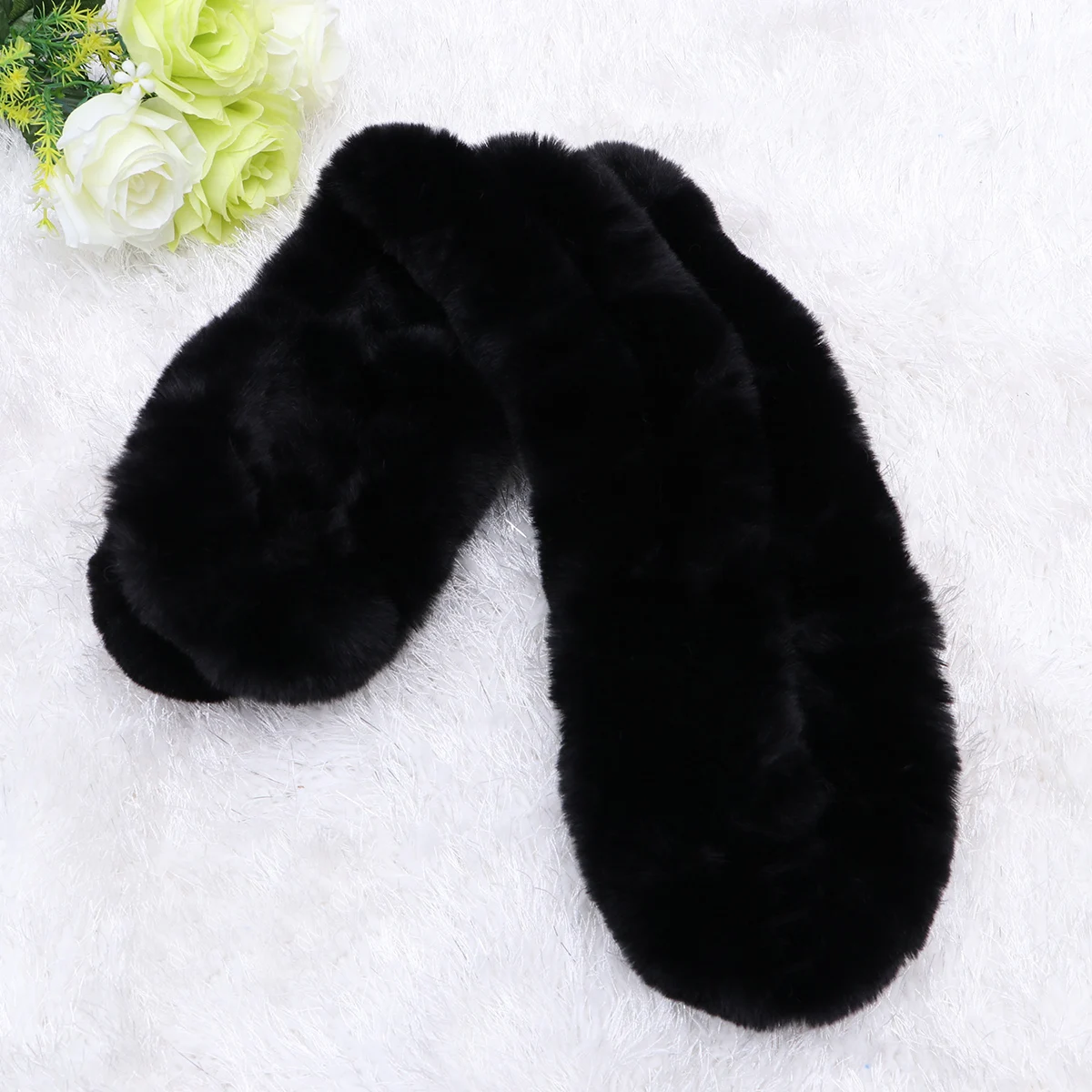 

2pcs Faux Warm Faux Winter Wrap Shawl Lightweight Travel Party Winter For Women Women Scarf Gift Black Scarf