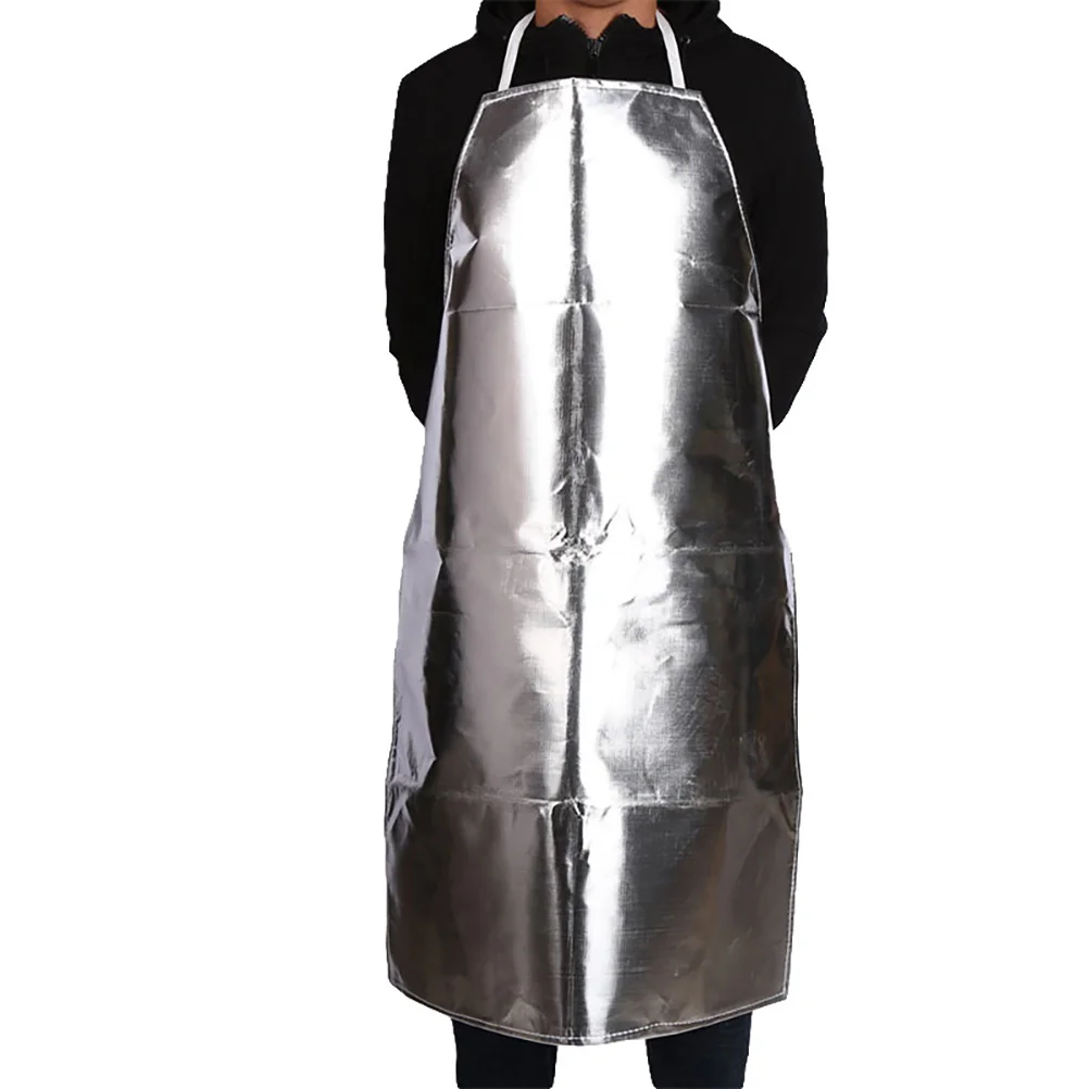 

Thermal Insulation Fireproof Apron Aluminum Foil Oil Resistant Protective Suit Anti-Scald Workshop Workwear Fireproof Apron