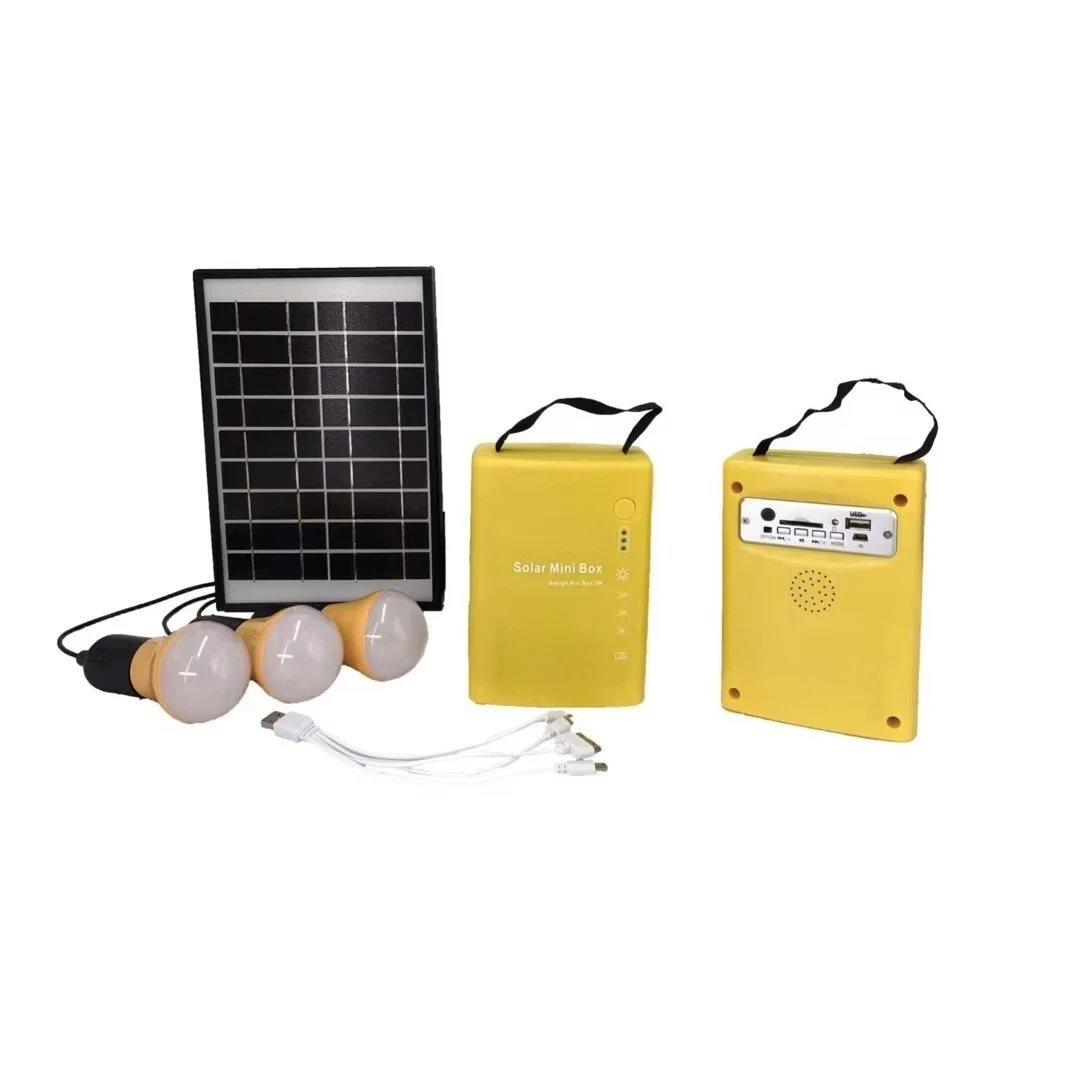 Solar kit 5W with 3 lights USB FM Other solar related products