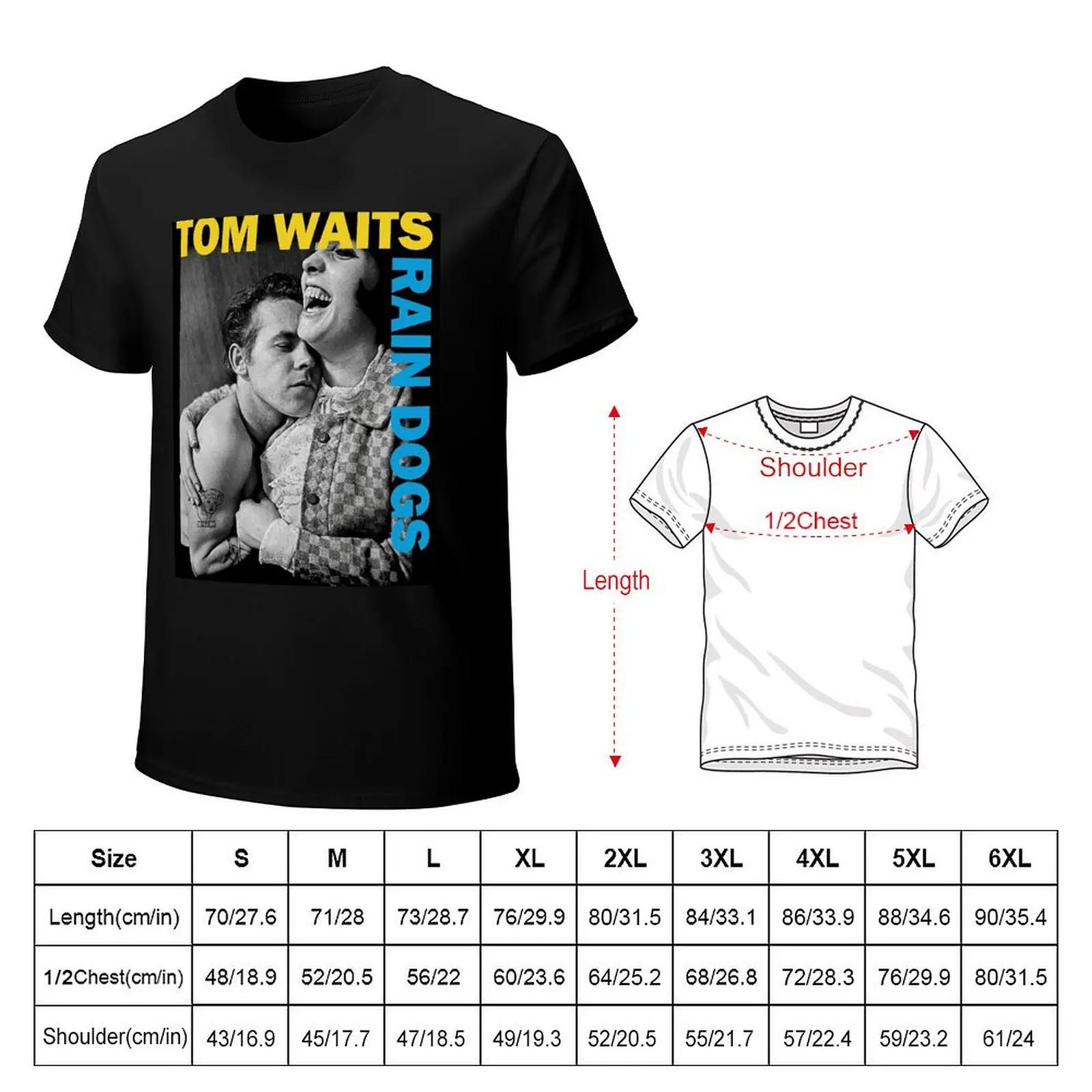 Tom Waits Rain Dogs T-Shirt Modern Style Print T-Shirt
