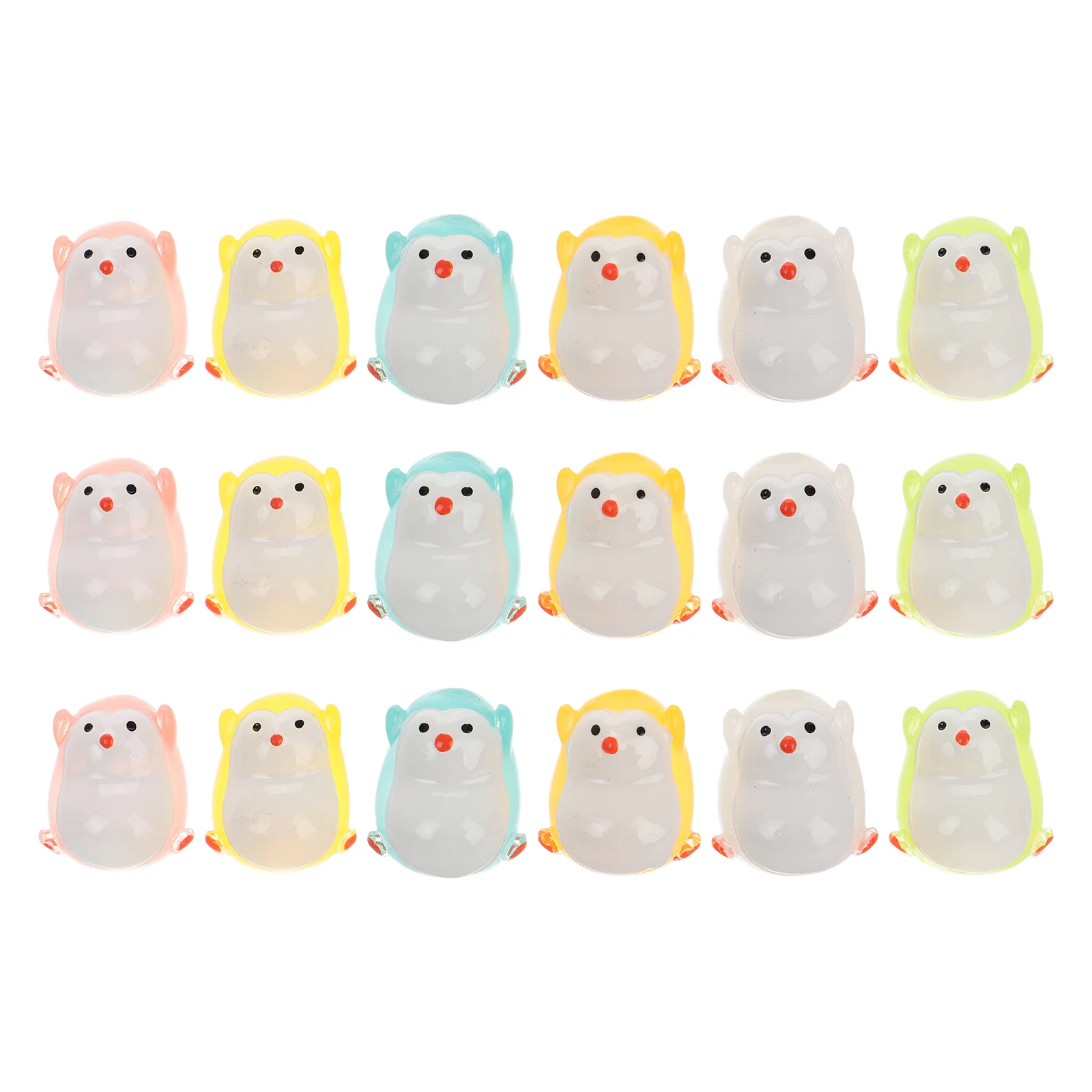 

18 Pcs Modeling Trinkets Mini Penguin Plastic Figure Decor Miniature Statue