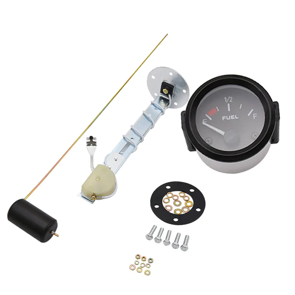 2 "52mm Kraftstoff Level Gauge Auto Meter mit Kraftstoff Float Sensor Schwarz Felge Automotive Messgeräte 12V 240-33ohm öl Tankanzeige Shell