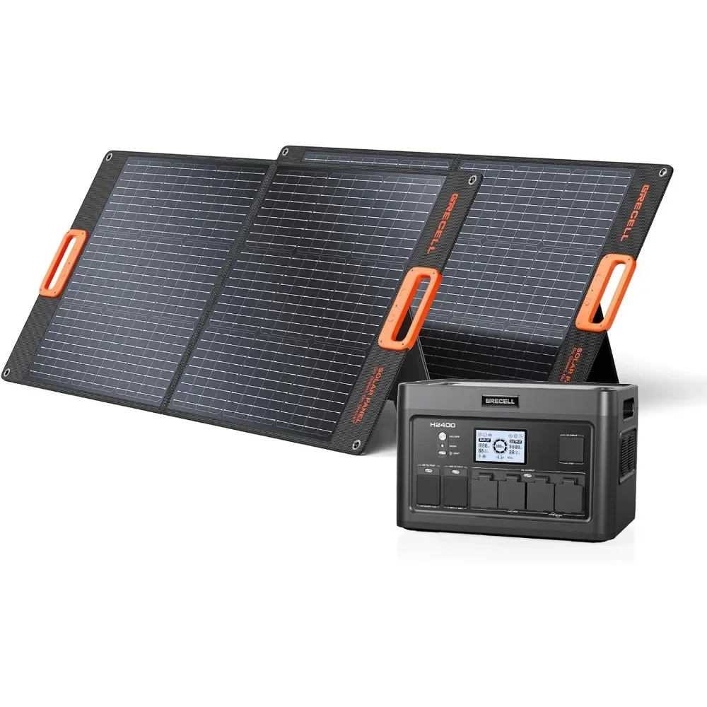 

Portable Power Station 2400W Solar Generator, for Home Camping RV, Generator