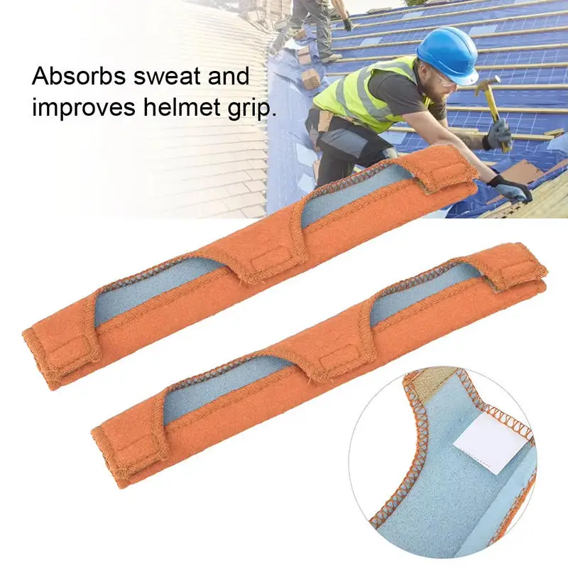 

Flame Resistant Hard Hat Sweatband 2 Pcs Reusable Absorbent Comfortable Helmet Sweat Pad for Safety Headwear Summer Use