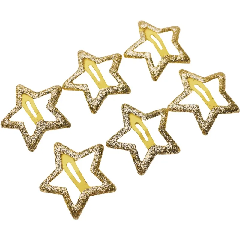 5/10 Stück Y2K BB Glitzer-Stern-Haarspangen Mädchen Bunte Kawaii Haarklammern Kinder Metall-Schnappclips Kopfschmuck Haarschmuck Accessoires – Detail 9