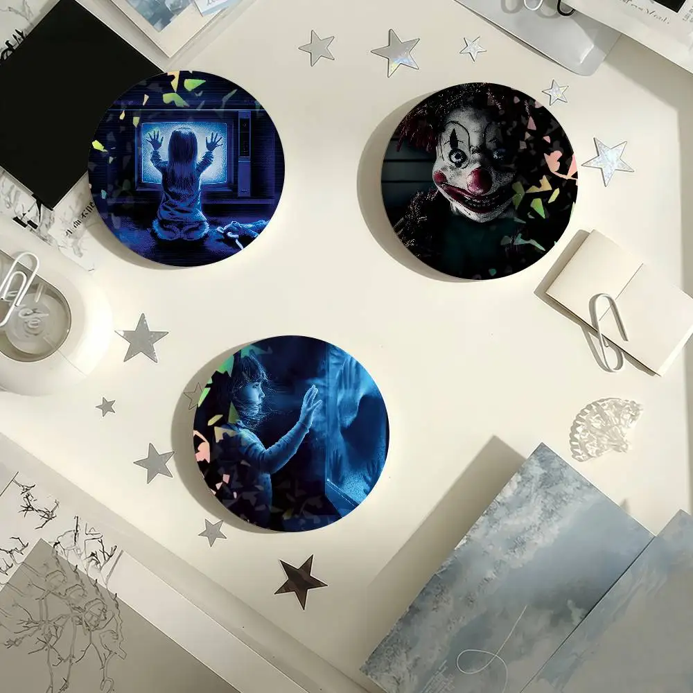 Supernatural horror film P-Poltergeist Laser Badge Creative Pins Brooch for Bag Clothes Hat Decor Gifts Fans Collect