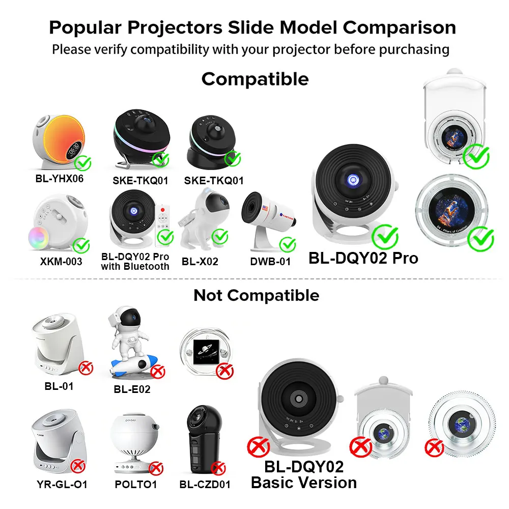 4K Galaxy Projector Pro Disc HD Starry Sky Projector Disc Halloween Projector Disc -6 Pcs Halloween Set (Projector Not Included)