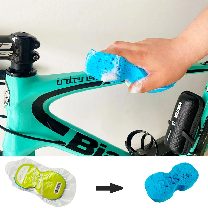 Rrskit Bicycle Cleaner Tool Bicycle Chain Sponge Wash Tool MTB Road Bike Protection Sponge Foam Cleaning Kit Chain Frame Tool