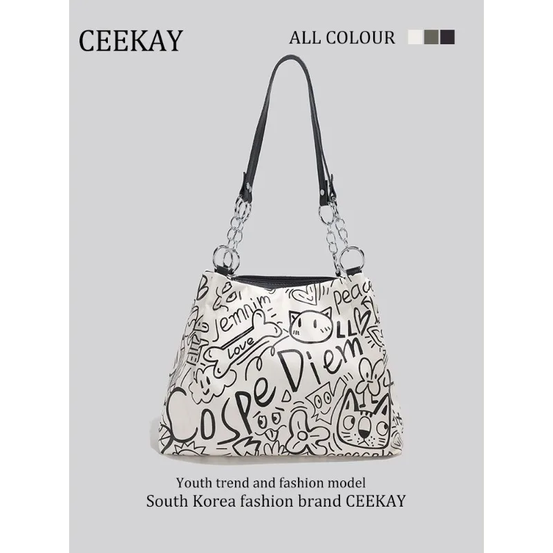 

2026 New CEEKAY Drawstring Backpack, Cute Bag with Plush Monster Charm & Contrast Drawstrings, Versatile Crossbody Bag for Women