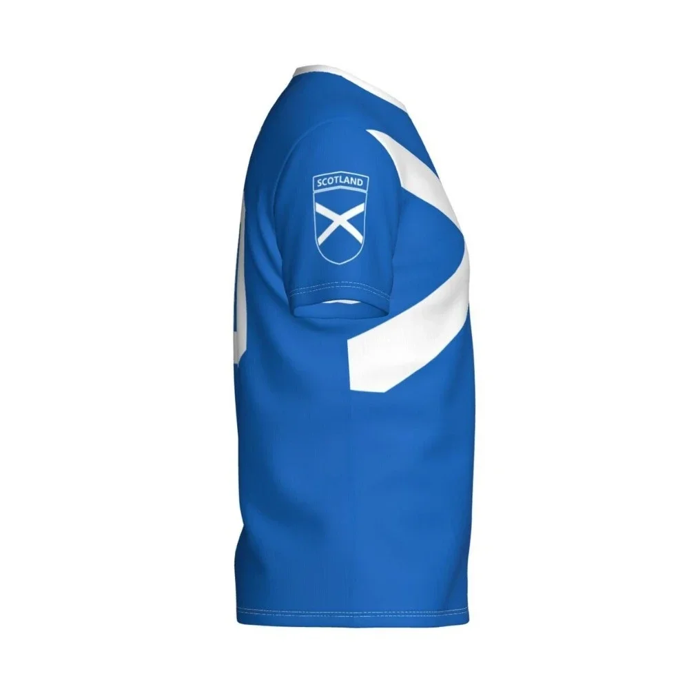 تيشيرت مطبوع عليه شارة العلم الاسكتلندي للرجال والنساء ، فريق كرة قدم ، هدية ، تيشيرتات رسومية ، توبات رياضية غير رسمية ، صيف ، جديد ، معجبين