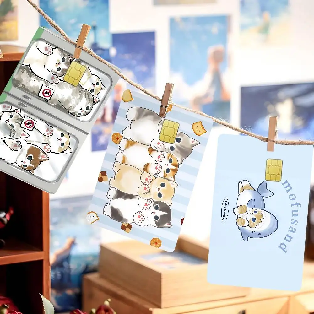 Popular Cute Cat M-Mofusand Anime Front Cover Film Sticker Skin For Credit Debit Card Small Large Chip