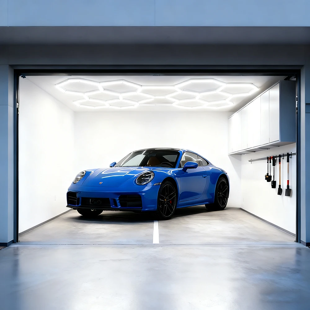 أضواء زخرفية متغيرة الألوان للسقف LED للمرآب السداسي DIY، تفاصيل السيارة، غرفة الصالة الرياضية، نادي الحفلات، ألعاب الحفلات