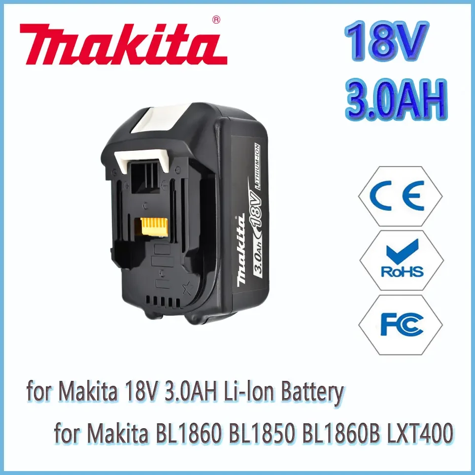 

Makita 100%Original 18V 3.0AH 4.0AH 6.0AH Rechargeable Power Tools Battery with LED Li-ion Replacement LXT BL1860B BL1860 BL1850