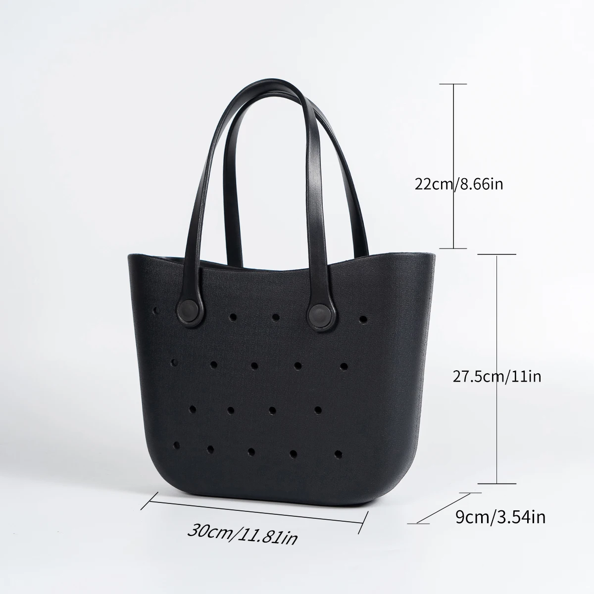 Large Boggs Beach Bag Summer EVA Beach Basket Women Picnic Tote Bag Holes Waterproof Handbag Pouch Shopping Shoulder Bag