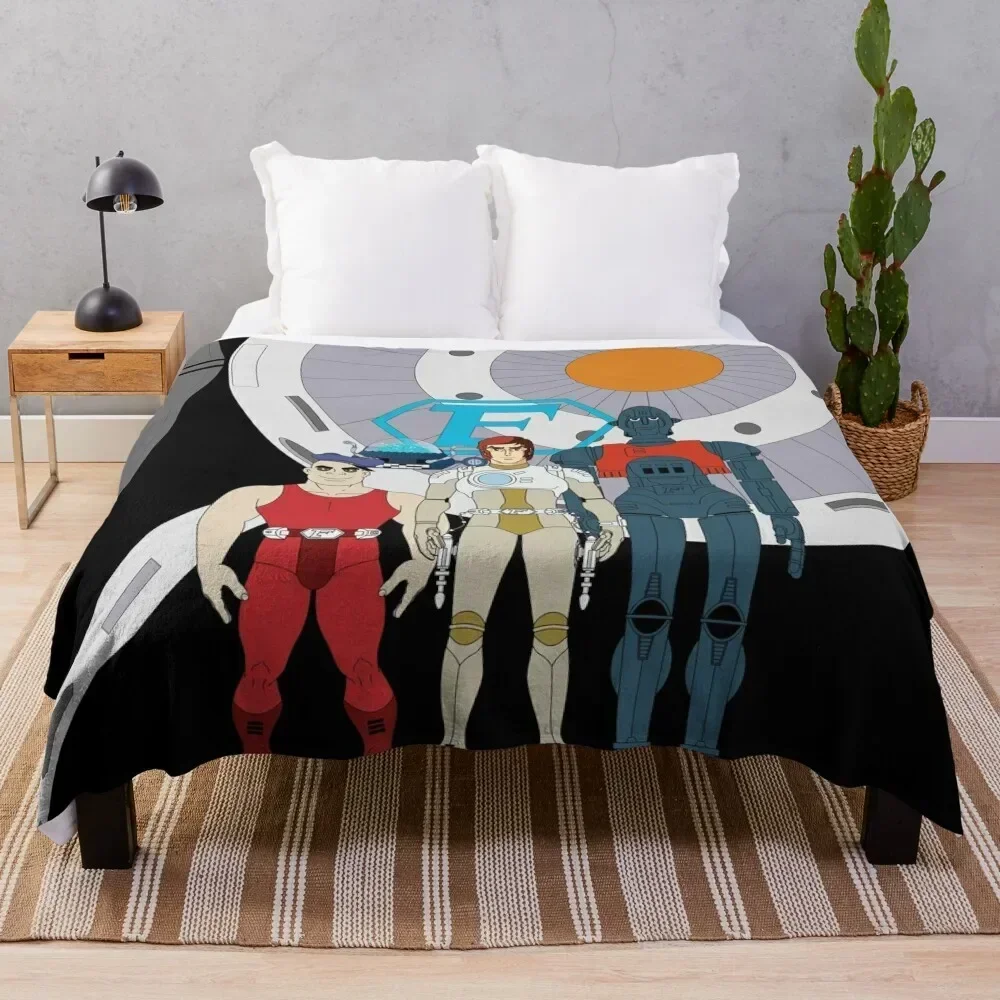 Captain Future Crew (Comet version) Throw Blanket Fluffy Cozy Throw Blanket for Home Decor