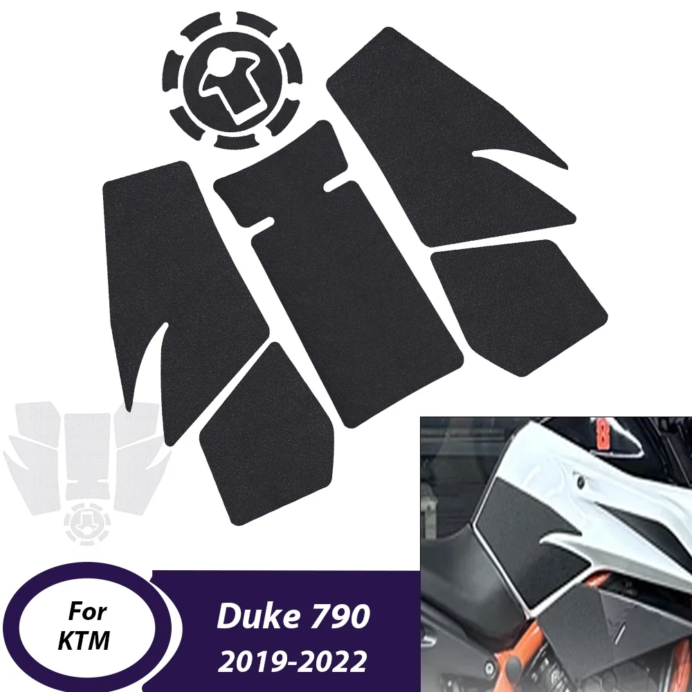 

﻿ For Duke 790 Tank Traction Side Pad Gas Fuel Knee Grip Decal For KTM Duke790 2018-2022 Motor Motorcycle Stickers Accessories