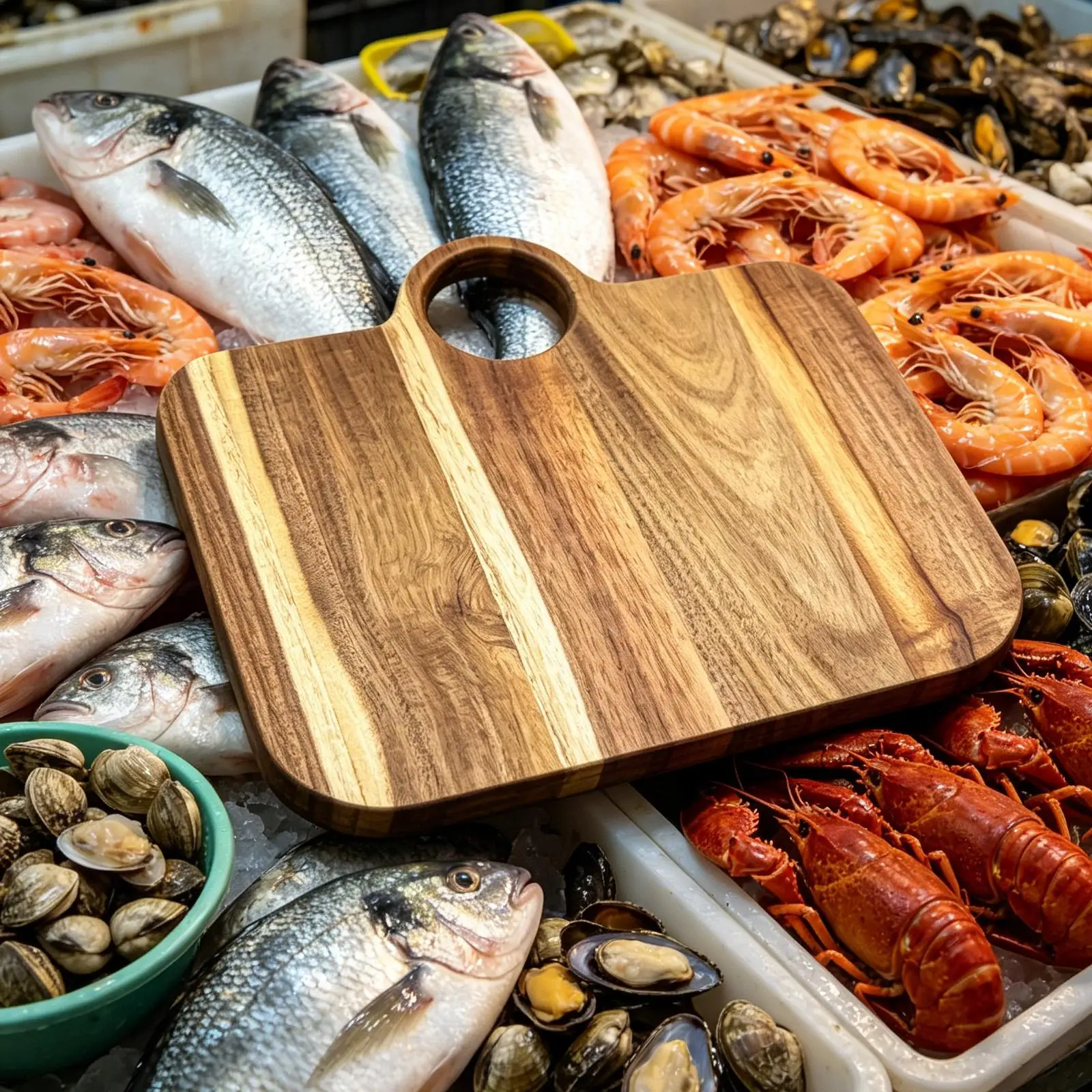 Kitchen Cutting Board Non-Slip Decorative Bag Shape Basket Shape Meat Cutting Board For Home Counter BBQ Meal Prep Food Meat view 4