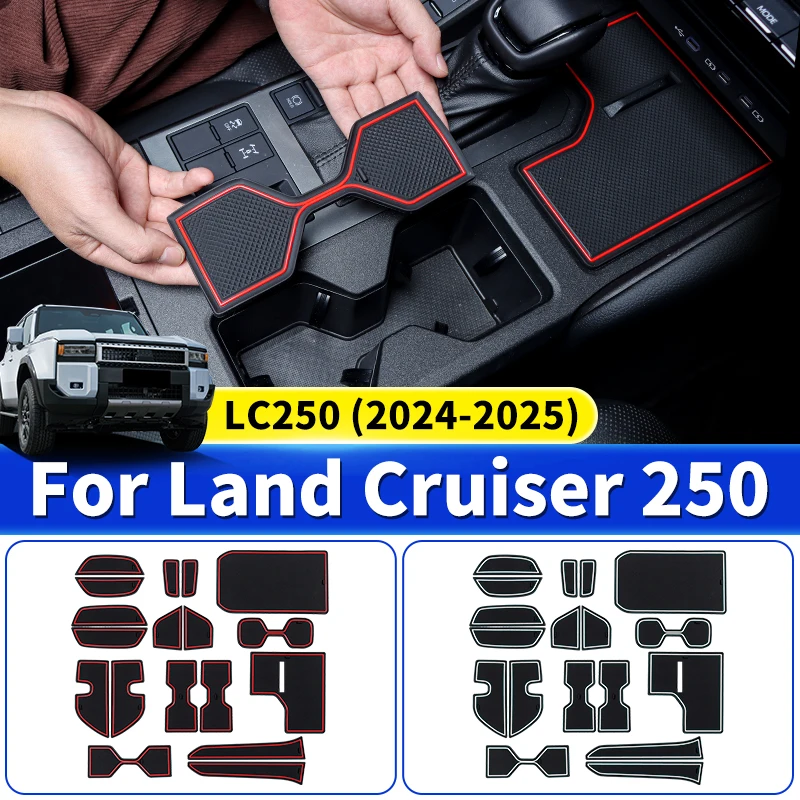 For Toyota Land Cruiser 250 2024 2025 Prado LC250 1958 First Edition Gate slot mat,Interior Upgraded Accessories Modification