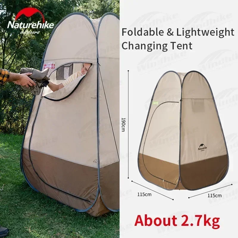 Naturehike Toilet Shower Tent Tourist Shower Camp Outdoor Mobile Bath One Person Beach Canopy Lightweight Camping Quick Build