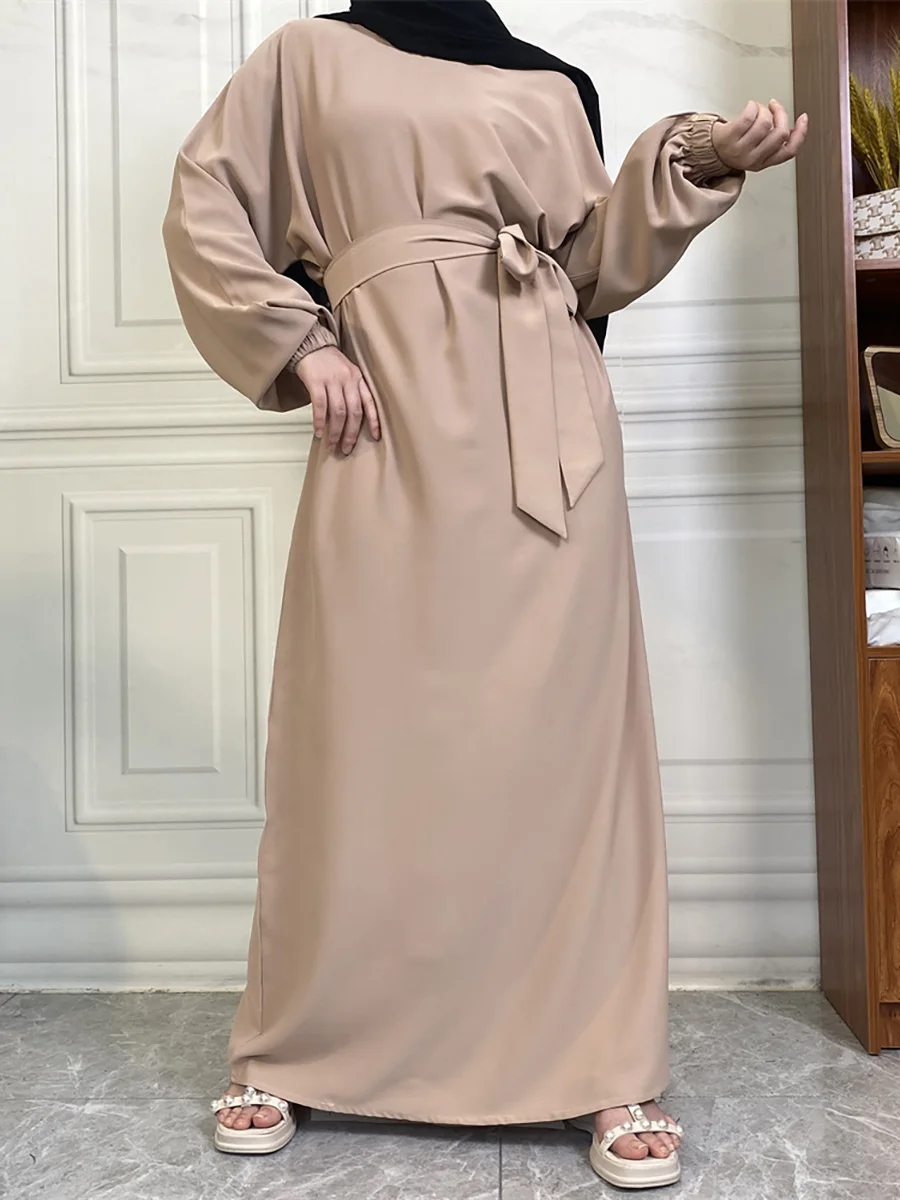 حار سيلي أسلوب بسيط فساتين مغربية قفطان تركيا بلون الخليج عبايات المرأة الإسلامية فستان طويل مسلم السعودية رداء رمضان 66
