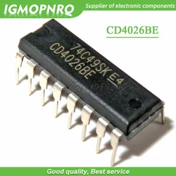 10pcs/lot CD4026BE CD4026B DIP-16 logic chip decimal counter / divider CD4026 New Original