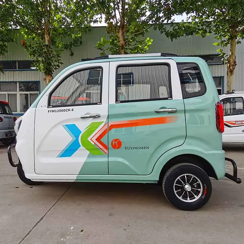 small 800w 5-door enclosed scooter auto rickshaw 3 seat smart electric tricycle for passengers