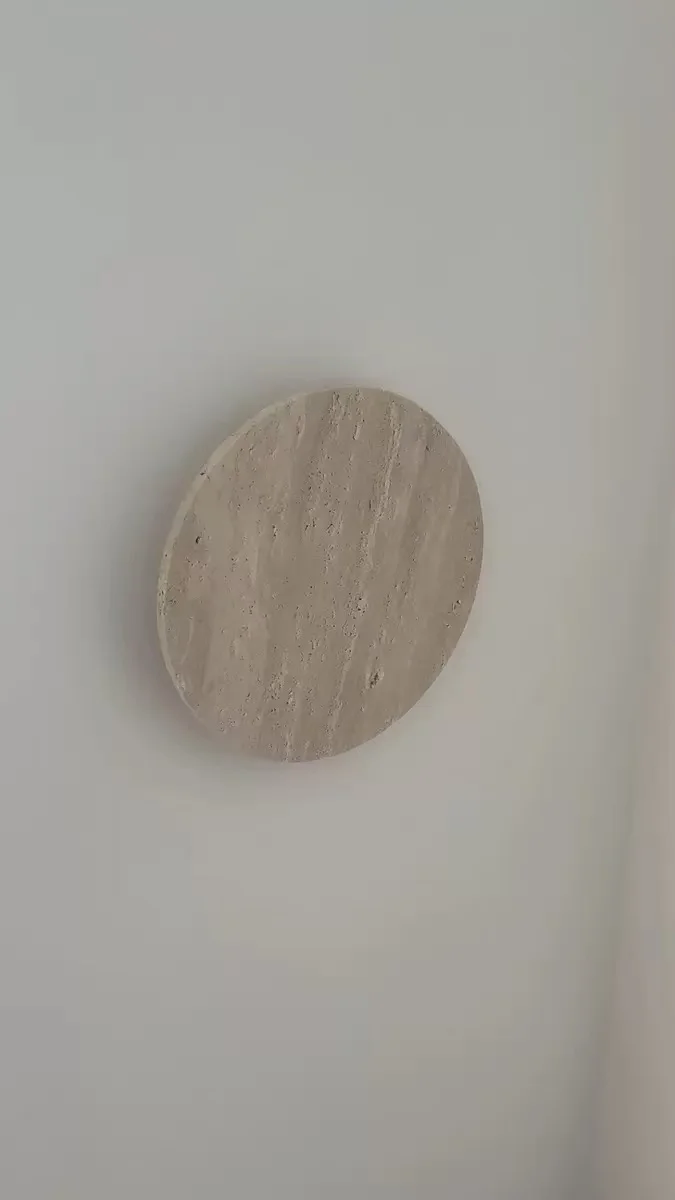 

Natural limestone circular wall lamp Nordic creative 3000K bedroom lamp dining room living room LED interior decoration 28/30cm