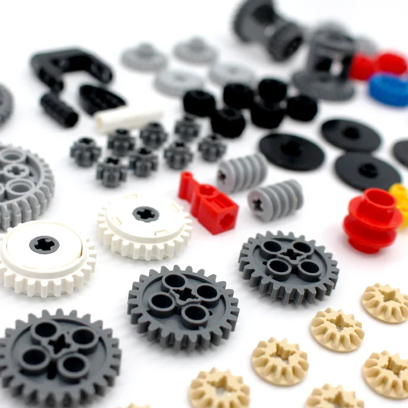 117PCS MOC DIY Technology Building Bricks Assembled Toy Parts Gear Blocks Various Styles Sizes Combinations Gears Set