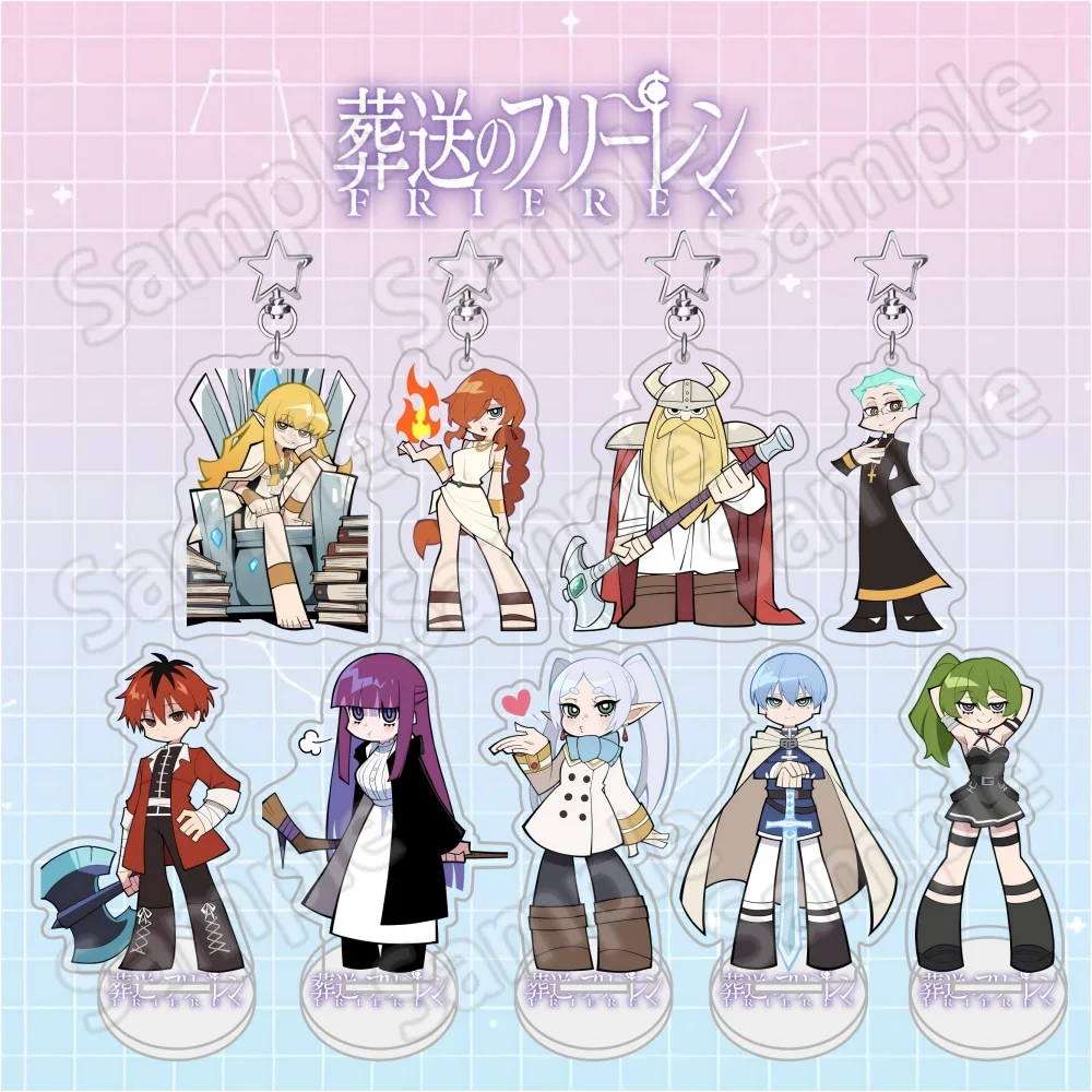 Anime Frieren: Beyond Journey's End Frieren Frieren Fern 6-10cm Acrylic Stand Keychain Desktop Ornament Collectible fan Gift