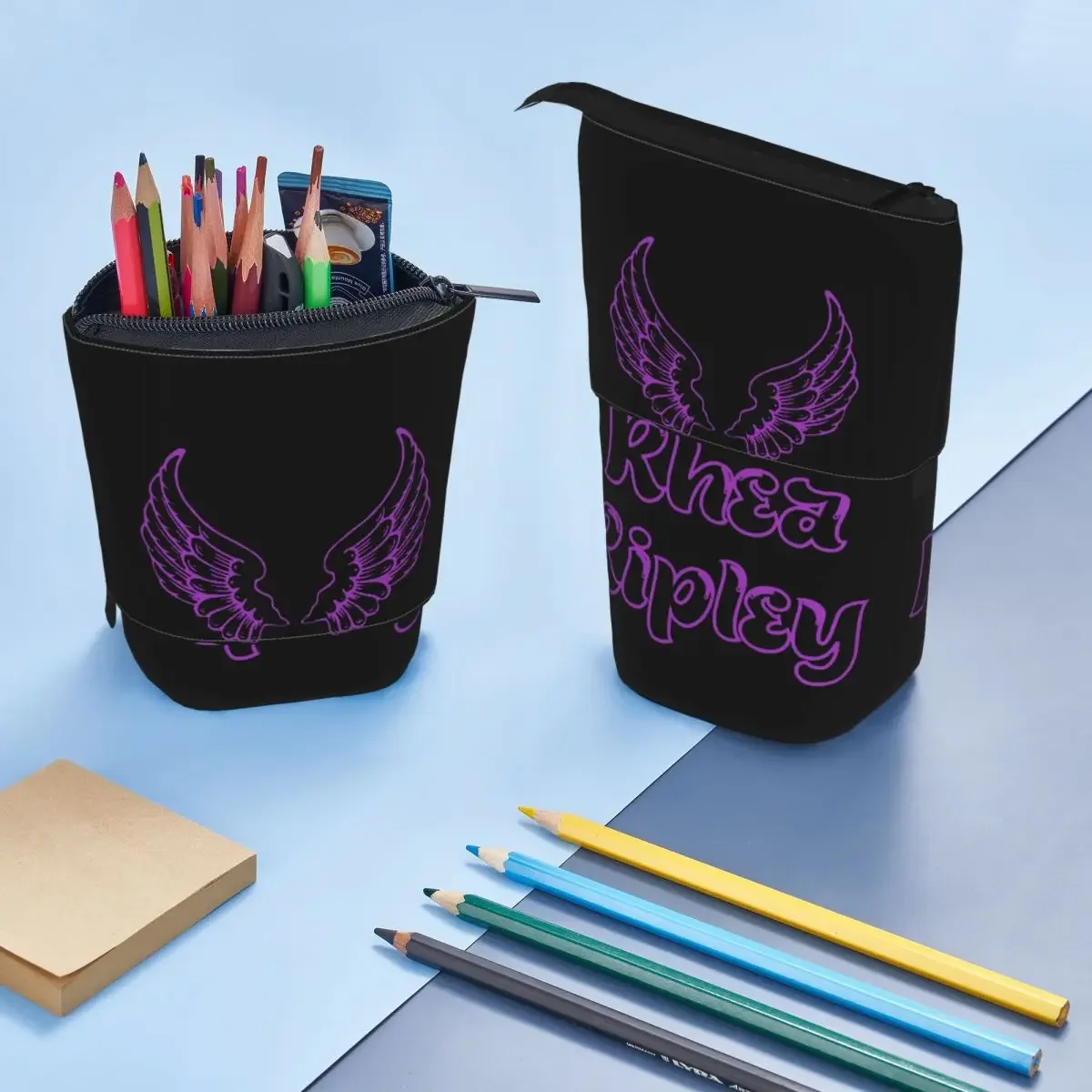 

She Is My Mami Rhea Ripley Bootleg Wrestler Reversible Pencil Case for Students Gifts Pen Box Pencil Bag Stationery Supplies