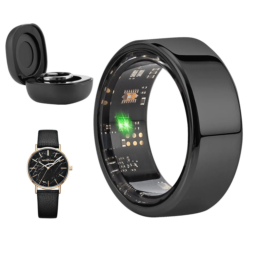 

Men’s Sports Smart Ring | High-Tech Anillos Hombre, Elektronik Wearable Device with Celular Sync, Кольцо Мужское