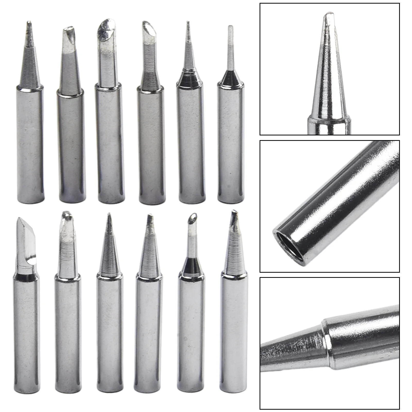 

and Reliable Soldering Iron Tips 12pcs Set, I B C D K Types, for 936 937 938 Welding Station, Exceptional Performance