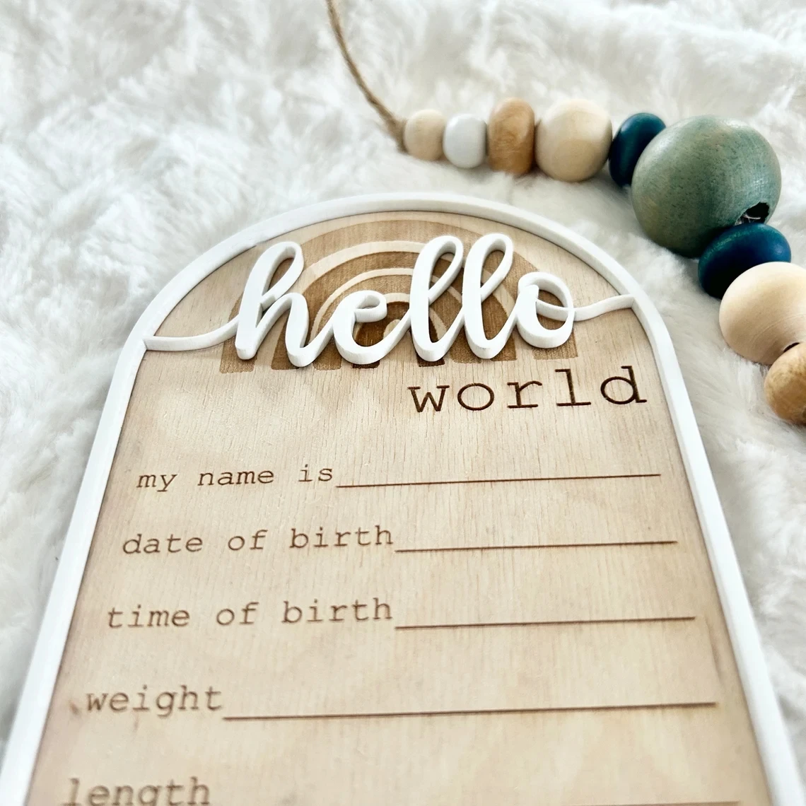 Hello World Birth Announcement,Newborn Baby Name Sign,Birth Announcement Plaque,Baby Arrival Hospital Sign,Welcome To The World