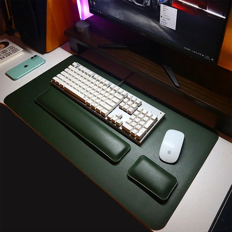 Ergonomic Keyboard Wrist Rest Mouse Wrist Support Compressive Hand Rest PU Leather Comfortable Wrist Brace