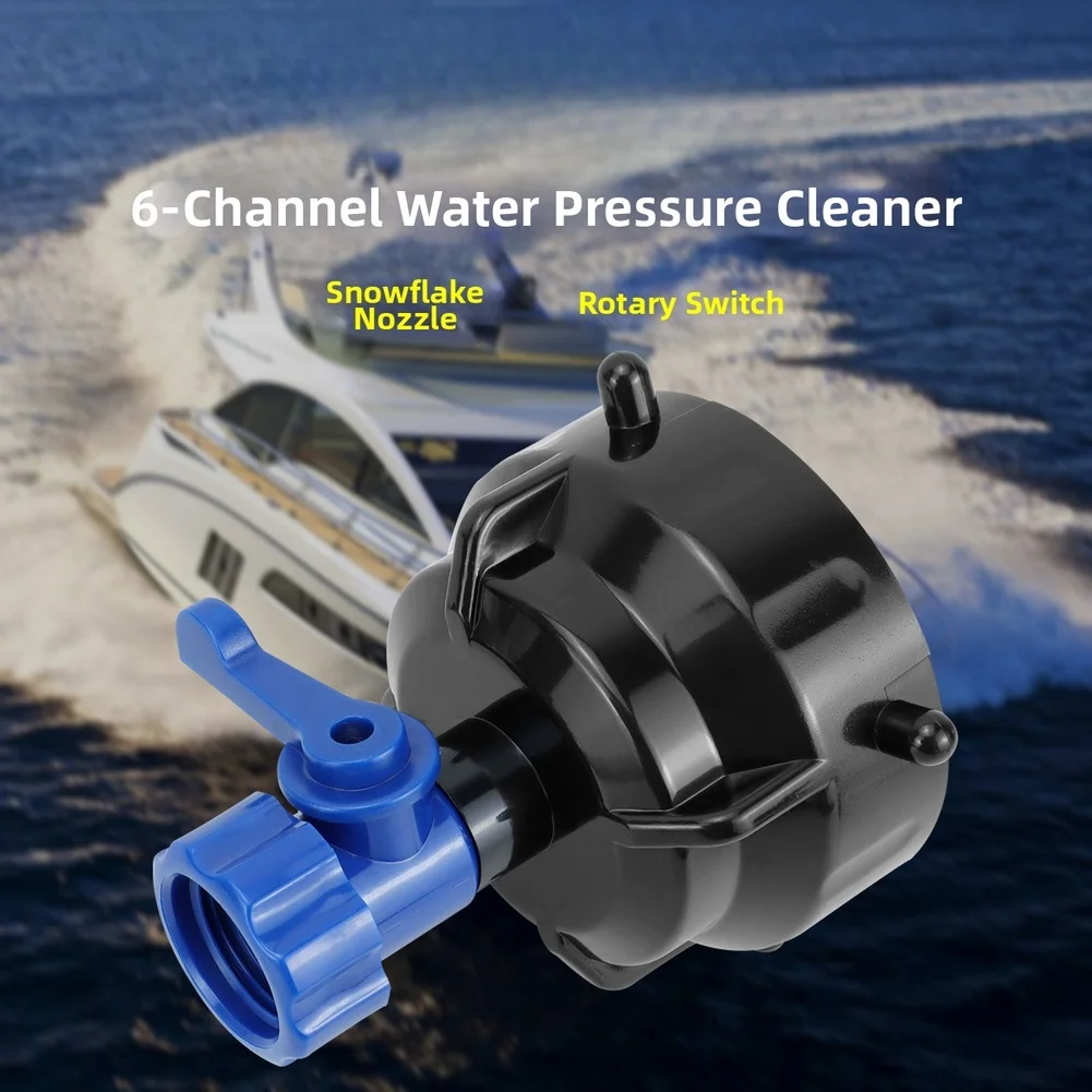 

1pc Portable RV Sewer Hose Rinse Cap Cleaner With Adjustable Water Control For Waste Systems 9.5*9*11cm Sewer Pipe Cleaner