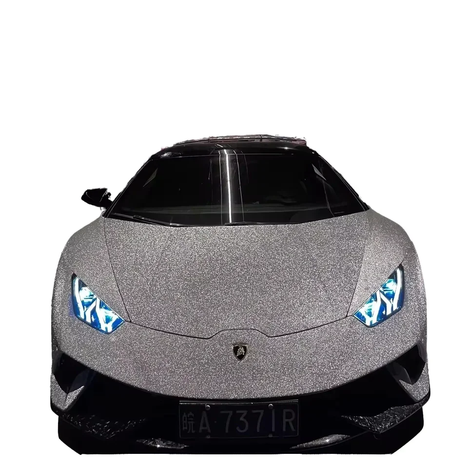 wholesale factory car sticker wrap guangzhou car film cover color vinyl film for cars Matte diamond silver film