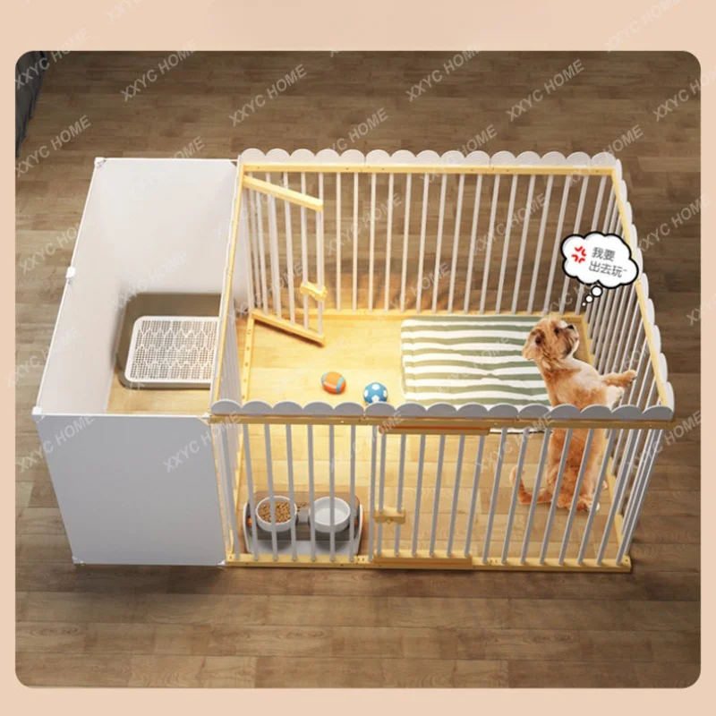 Pet Fence Dog Fence Small and Medium Dogs Indoor Dog Cage with Toilet Separation Dog Cage