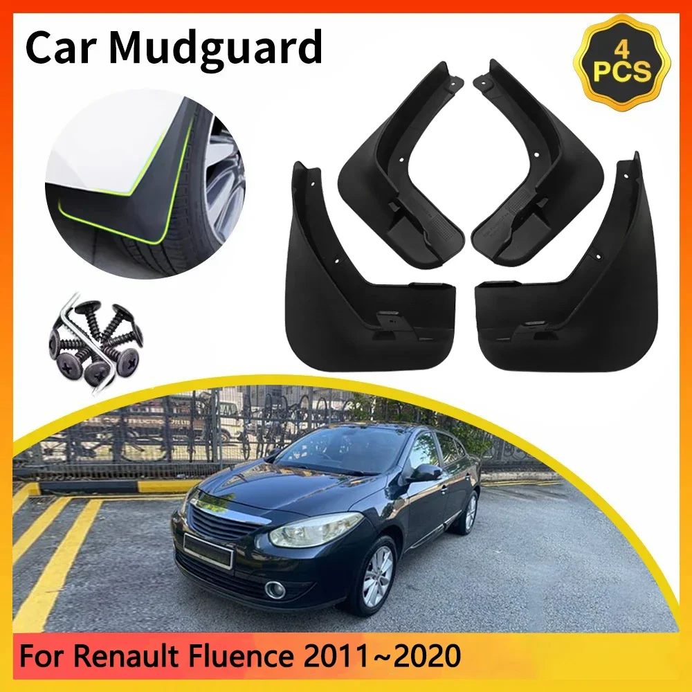 For Renault Fluence 2011~2020 2012 Facelift Car Mudguards Mudflap Mudguard Splash Guards Mud Flaps Fender accessories Auto soil