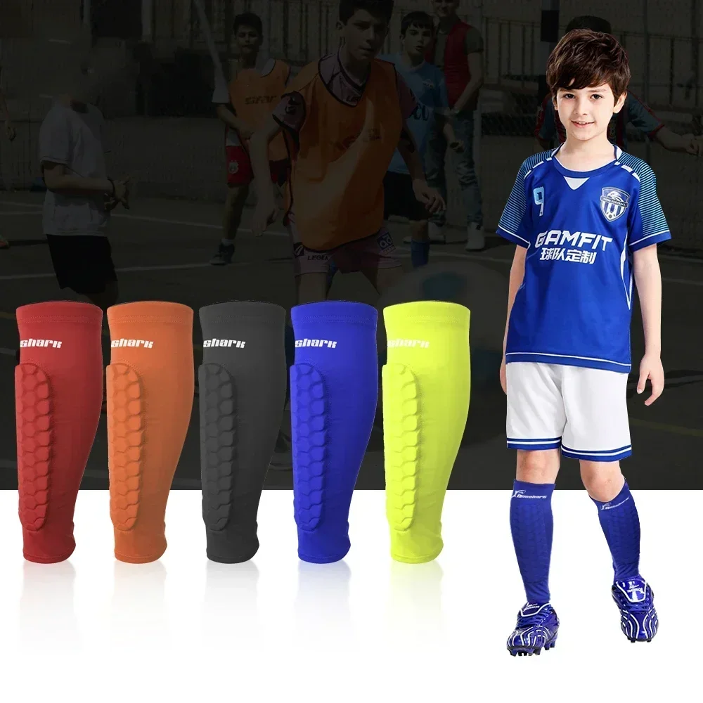 

Training Kids Calf Football Protection Guard Children 1 Leg Custom Protector Shin Soccer Leg Teens Pair Crashproof Sleeves Logo