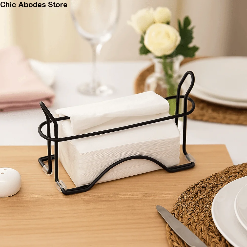

Modern Holder Minimalist Tissue Holder Removable Anti-Rust Vertical Napkin Holder Space Saving Iron Metal Storage Rack Office