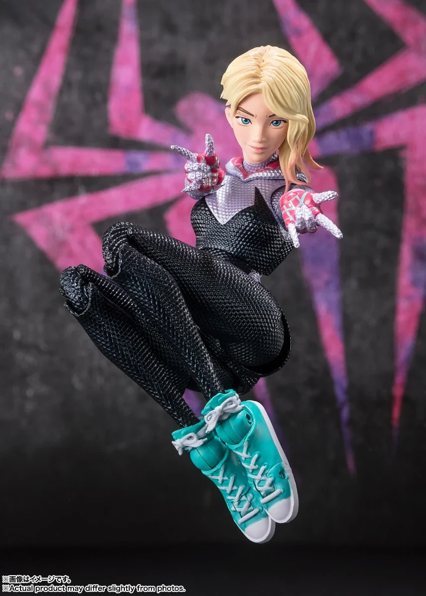 In Stock New Genuine Bandai SHF American Series Spider-Gwen (Spider-Man: Across The Universe) - Action Figure Collection Gift