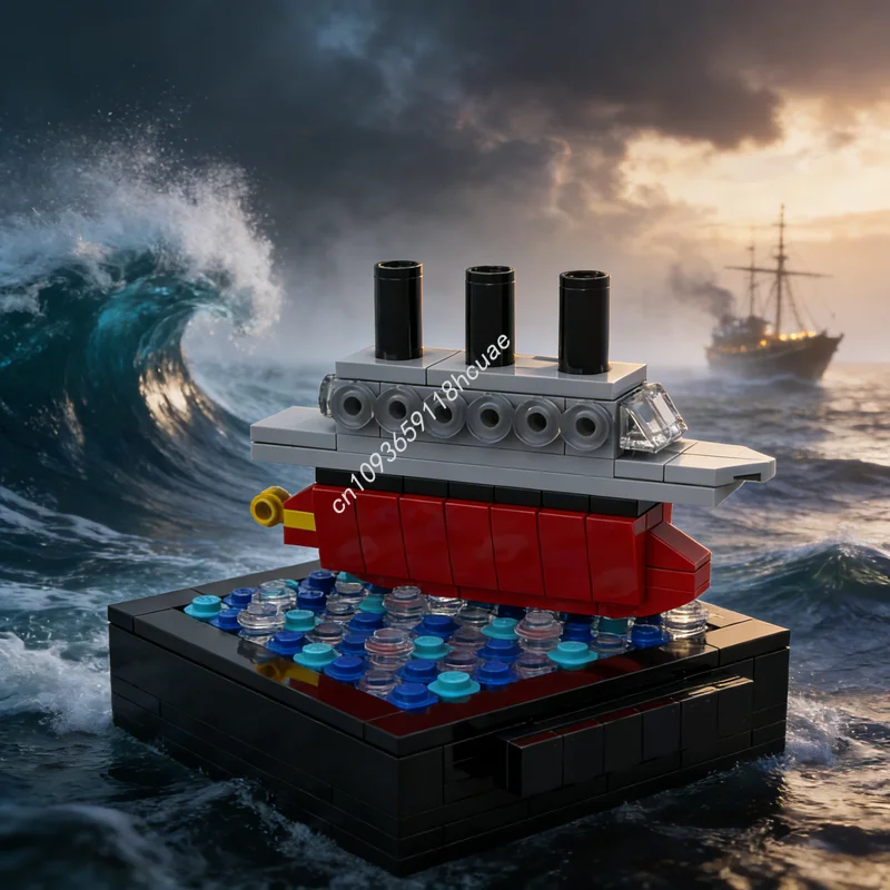 

200 деталей MOC Creator: Конструктор «Путешествующий катер», развивающая игрушка для сборки, идеальный подарок на Рождество